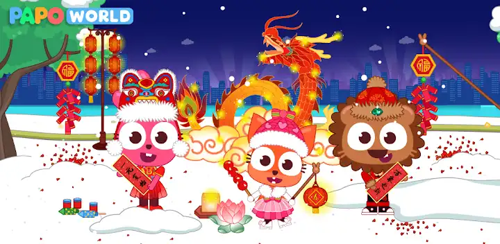 Papo Town Spring Festival — Android app banner