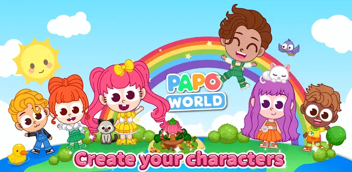 Papo Town World: Avatar Life — Android game banner