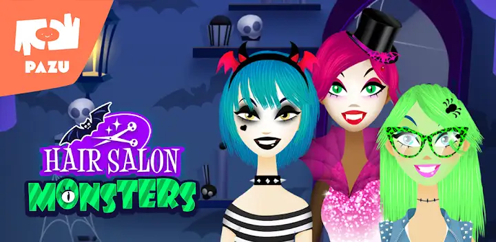 Girls Hair Salon Monsters — Android game banner