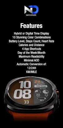 Big Numbers Watchface — NDW070 screenshot 5