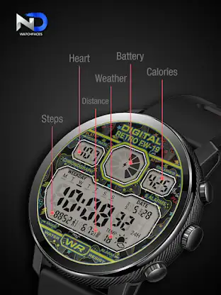 Digital Retro Watchface—NDW73 screenshot 5