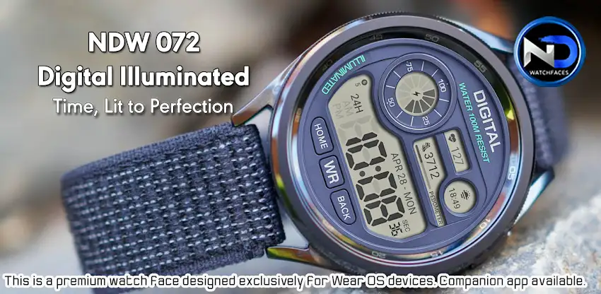 Digital Watchface — NDW072 screenshot 1