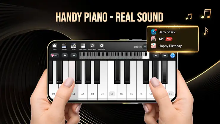 Learn Piano - Real Keyboard screenshot 1