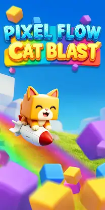 Pixel Flow - Cat Blast screenshot 1
