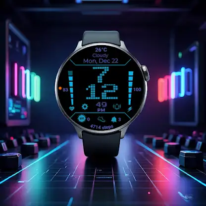 Pixel Vibe Watch Face: Retro screenshot 2
