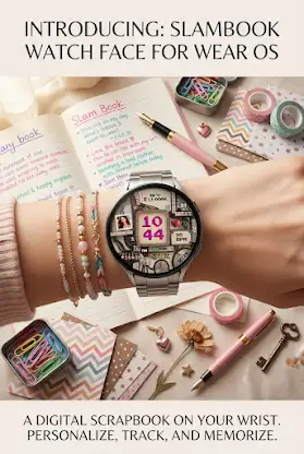 Slam Book Watch Face: Retro screenshot 4