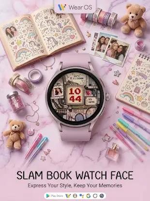 Slam Book Watch Face: Retro screenshot 5