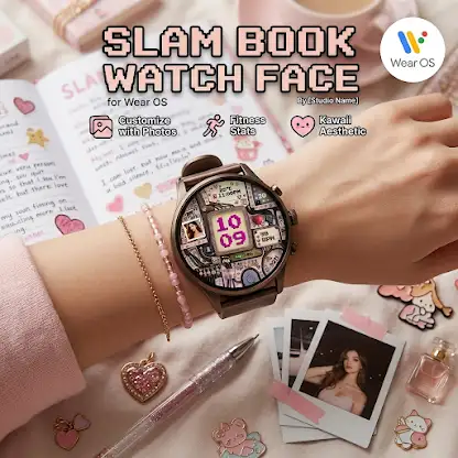 Slam Book Watch Face: Retro screenshot 2