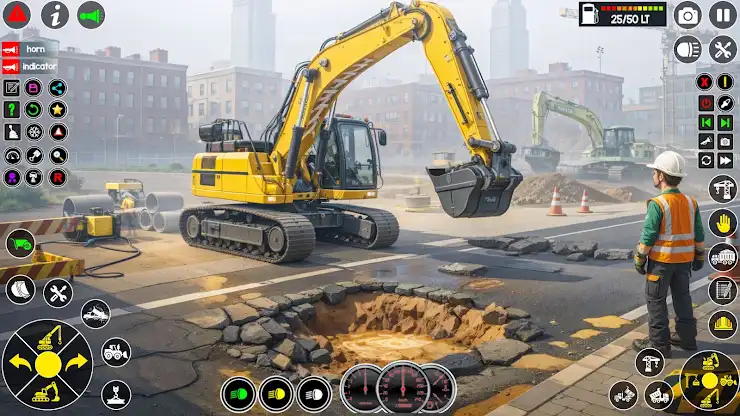 Excavator Road Construction 3D screenshot 3