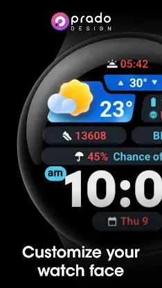 PRADO 98 Weather Watch Face screenshot 4