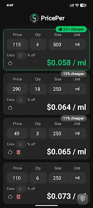 Which Price Wins? - PricePer screenshot 3
