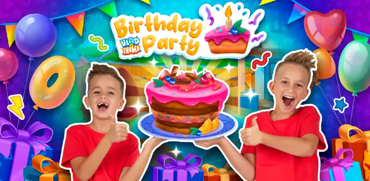 Vlad and Niki: Birthday Party — Android game banner