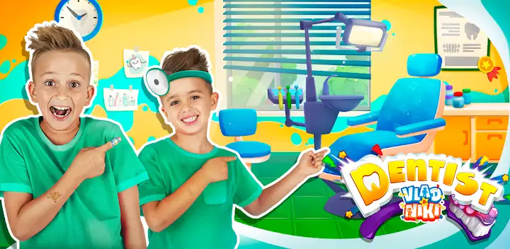 Vlad and Niki: Kids Dentist — Android game banner