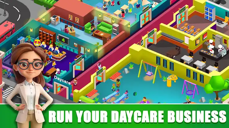 Idle Daycare Tycoon - Rich Me screenshot 1
