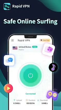 Rapid VPN - Safe Secure Proxy screenshot 2