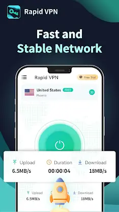 Rapid VPN - Safe Secure Proxy screenshot 1