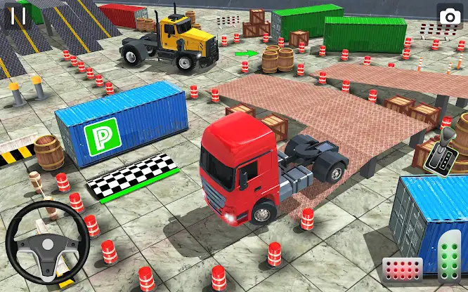 Real Semi Truck Parking Games screenshot 2