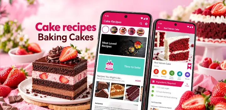 Cake recipes - Baking Cakes — Android app banner