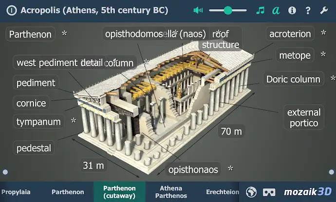Acropolis educational 3D scene screenshot 4