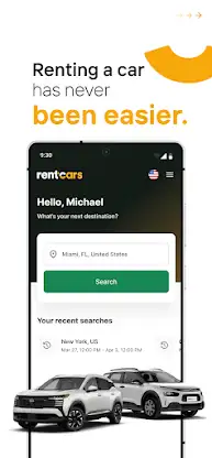 Rentcars: Car rental screenshot 1