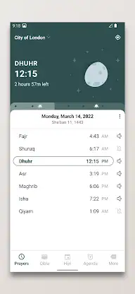 Prayer Times and Qibla screenshot 1
