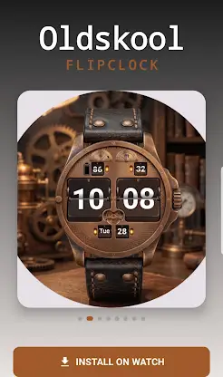 Oldskool flipclock Watch face screenshot 1