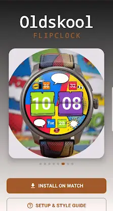 Oldskool flipclock Watch face screenshot 4