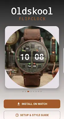 Oldskool flipclock Watch face screenshot 3