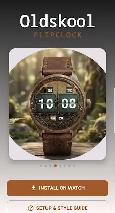 Oldskool flipclock Watch face screenshot 5