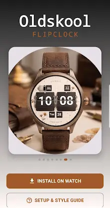 Oldskool flipclock Watch face screenshot 2