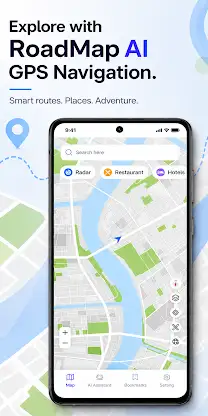 RoadMap AI: GPS Navigation screenshot 1