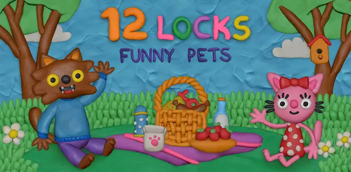 12 Locks Funny Pets — Android game banner