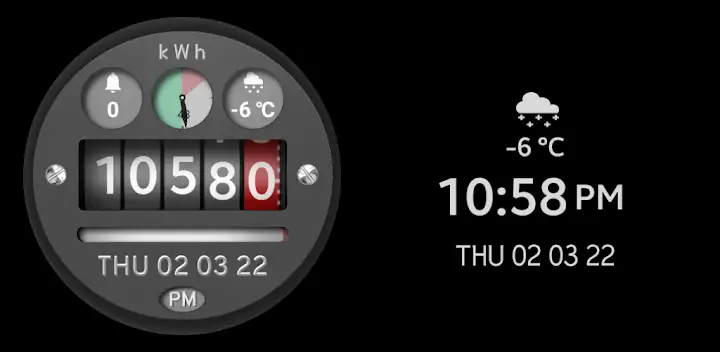Dark Vintage Meter Watch Face — Android app banner