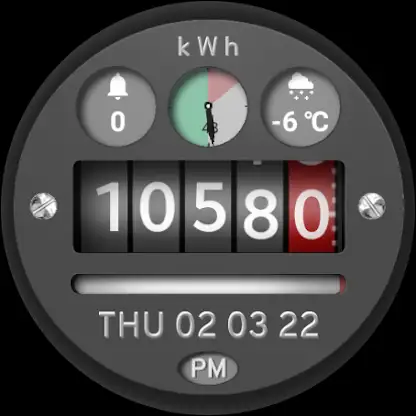 Dark Vintage Meter Watch Face screenshot 3