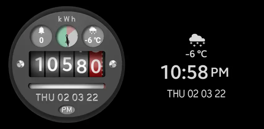 Dark Vintage Meter Watch Face screenshot 1