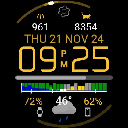 1Smart WFF watchface screenshot 2