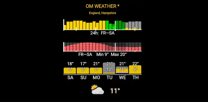 1Smart Weather Easy Forecast — Android app banner