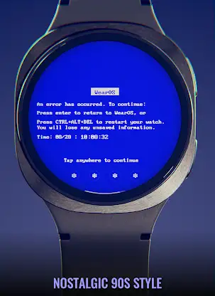 Blue Screen Watch Face screenshot 1