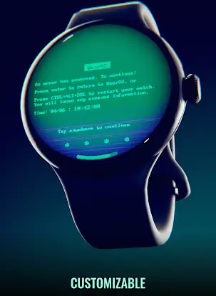 Blue Screen Watch Face screenshot 6