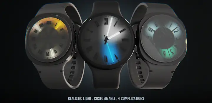 Dark Metal Saber Watch Face — Android app banner