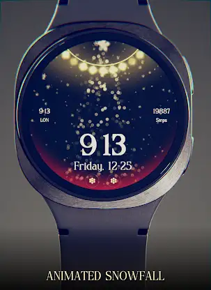 Christmas Snow Watch Face screenshot 1