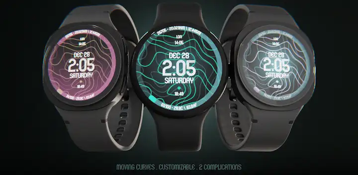 Animated Curves Watch Face — Android app banner