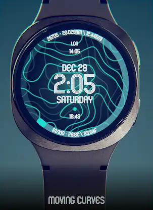 Animated Curves Watch Face screenshot 1