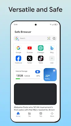 SafeBrowser - Secure & Private screenshot 1