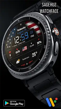US Flag Digital Watch Face screenshot 8