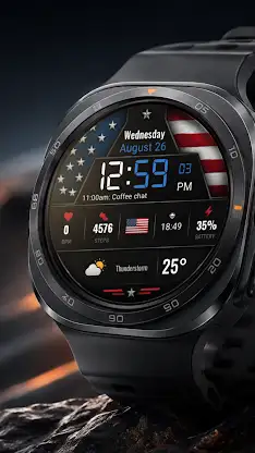 US Flag Digital Watch Face screenshot 7