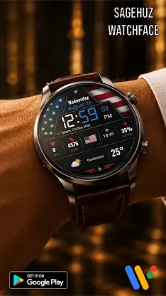 US Flag Digital Watch Face screenshot 6