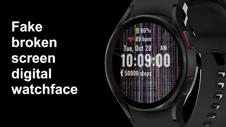 Broken Screen Watch Face screenshot 1