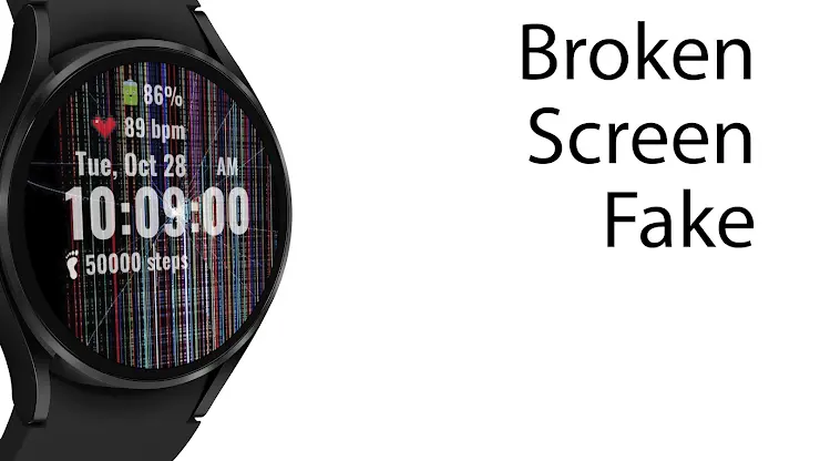 Broken Screen Watch Face screenshot 5