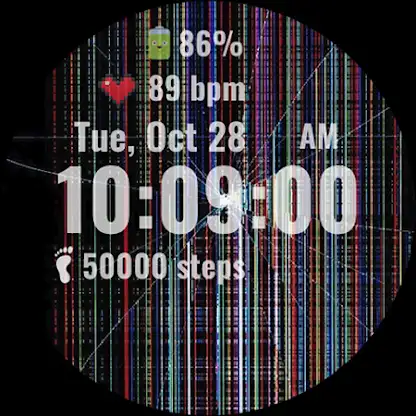 Broken Screen Watch Face screenshot 6